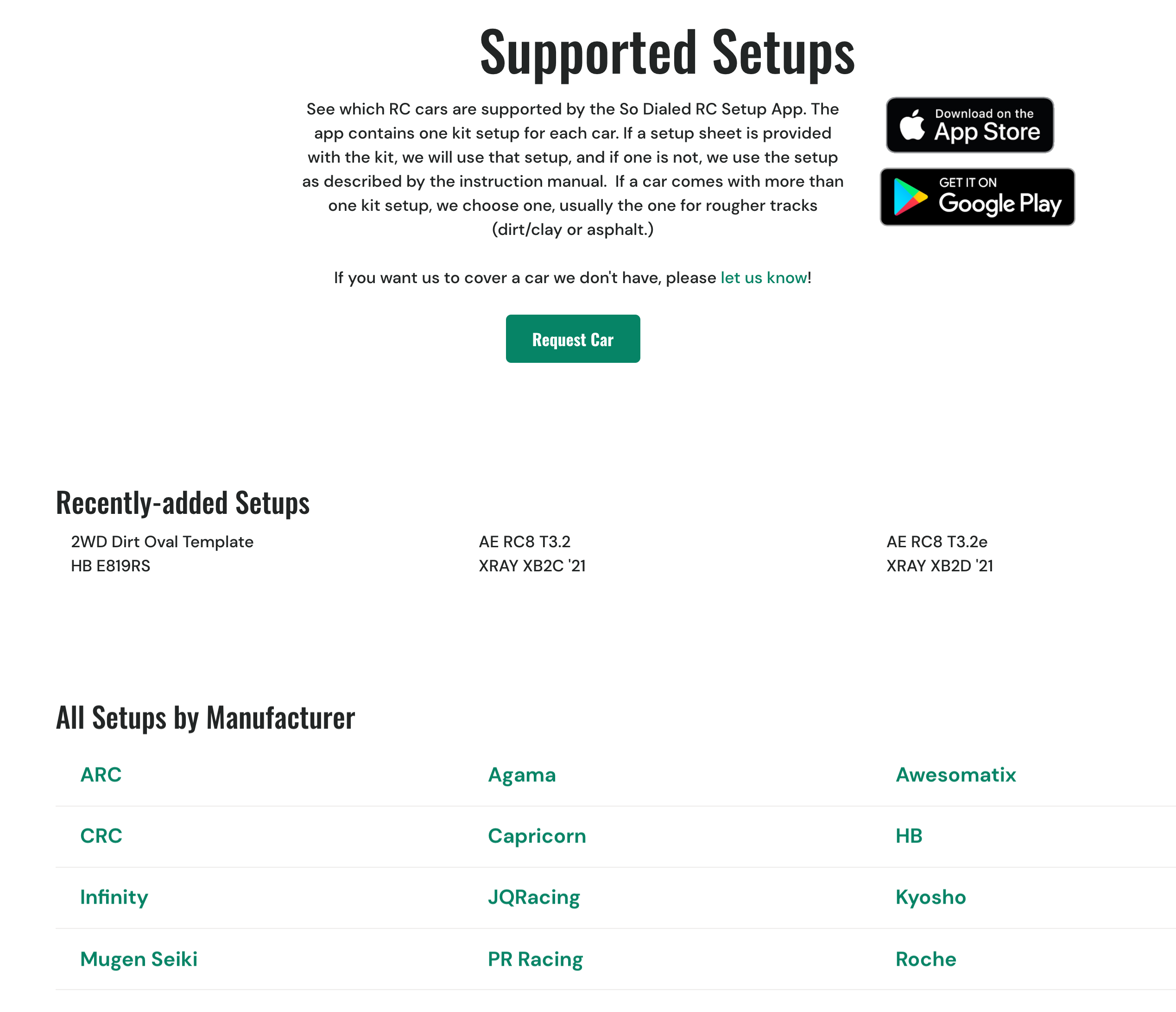 RC Setup Directory Now Live by So Dialed | RCTracks.io