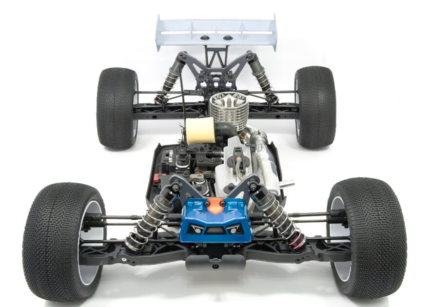Front elevated view of RC Car NT48 2.2 Nitro Truggy