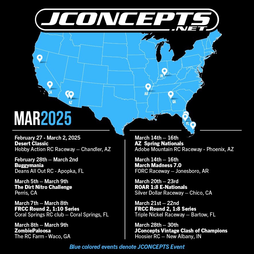 JConcepts – March RC Race Events Calendar | RCTracks.io