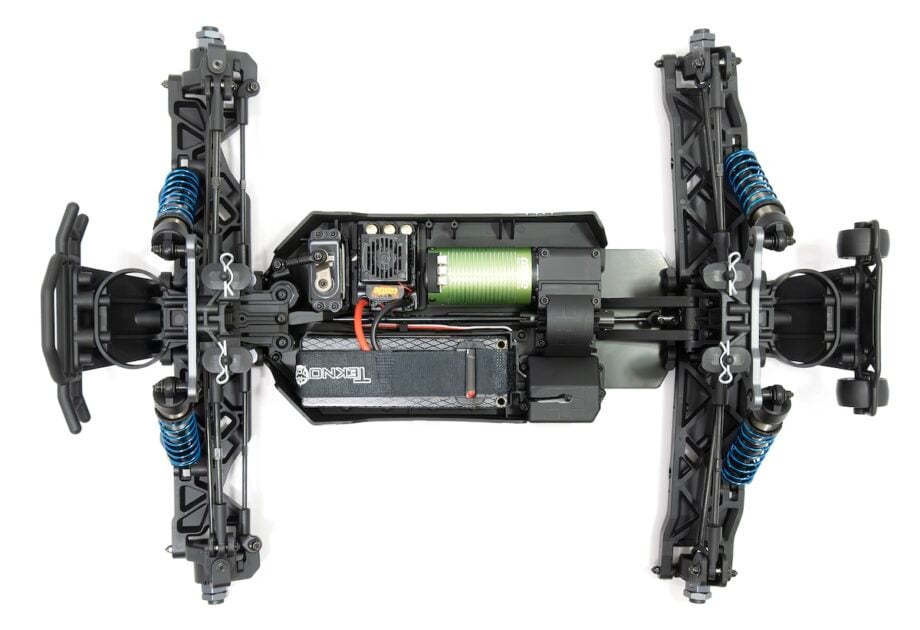 Aerial view of Tekno RC MT48 2.0 1/8th Scale Monster Truck  | RCTracks.io