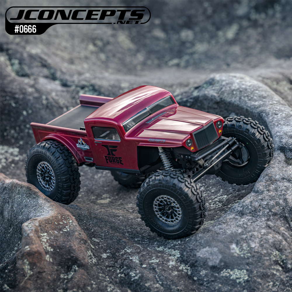 JConcepts -JCI The Forge RC Crawler Body Red top view | RCTracks.io