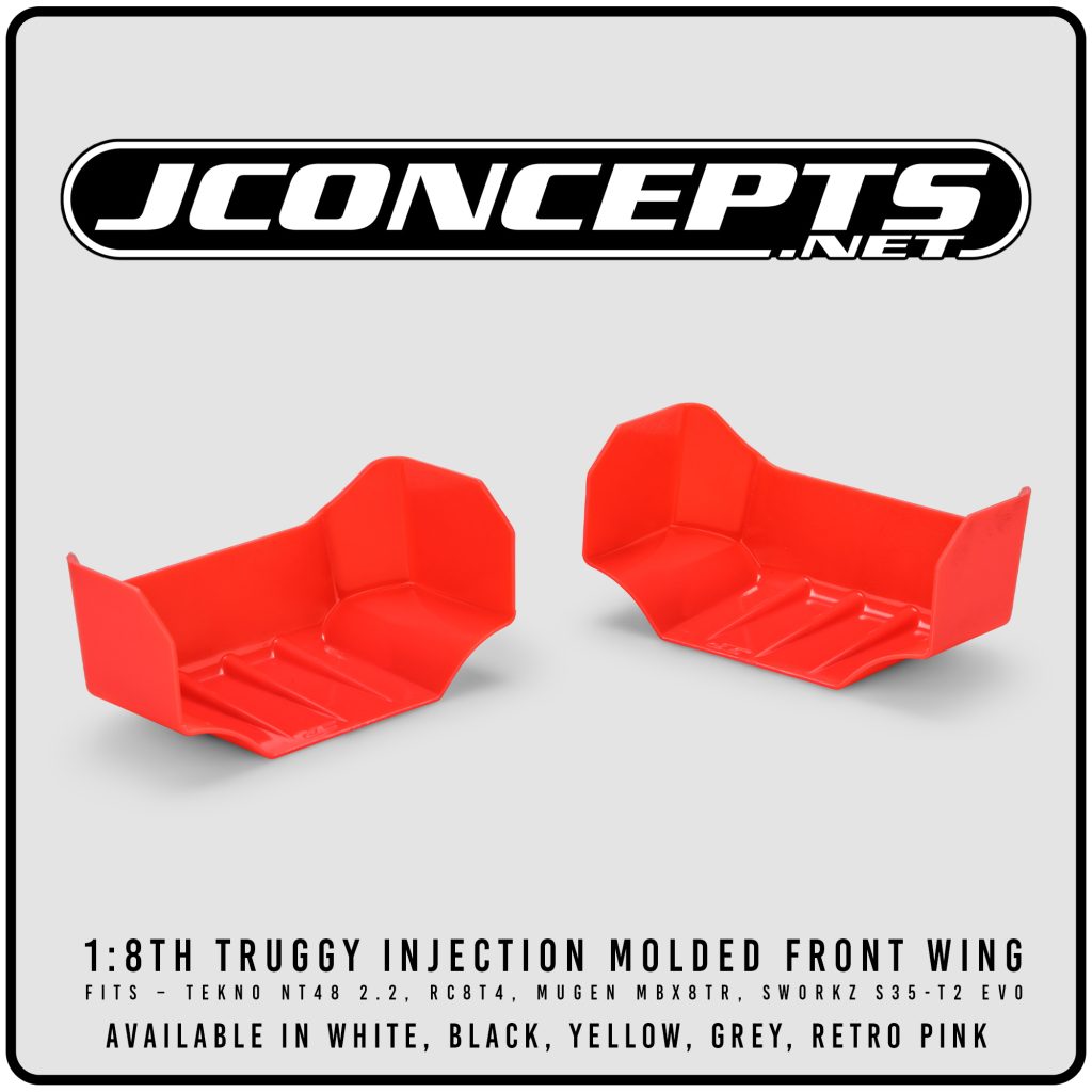 JConcpets 1:8th Truggy Injection Molded Front Wing | RCTracks.io