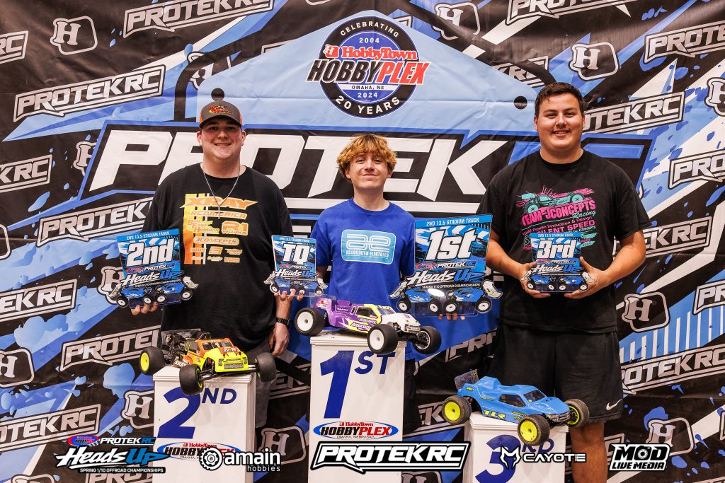 ProTek Heads Up Off-Road Championships- 13.5 Stadium Truck: 1st Owen Vanderbeek (JC), 2nd Jake Wiggs (JC), 3rd Shane Alberico (JC) - JConcepts | RCTracks.io