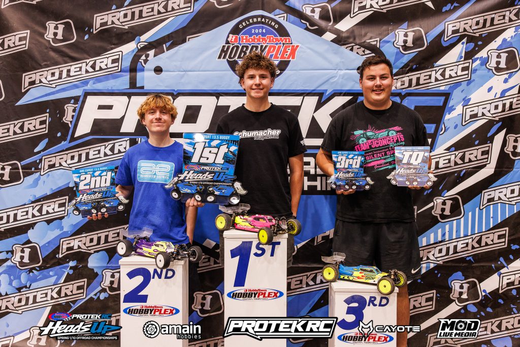 ProTek Heads Up Off-Road Championships- 13.5 4wd: 1st Andrew Thomas (JC), 2nd Owen Vanderbeek (JC), 3rd Shane Alberico (JC) - JConcepts | RCTracks.io