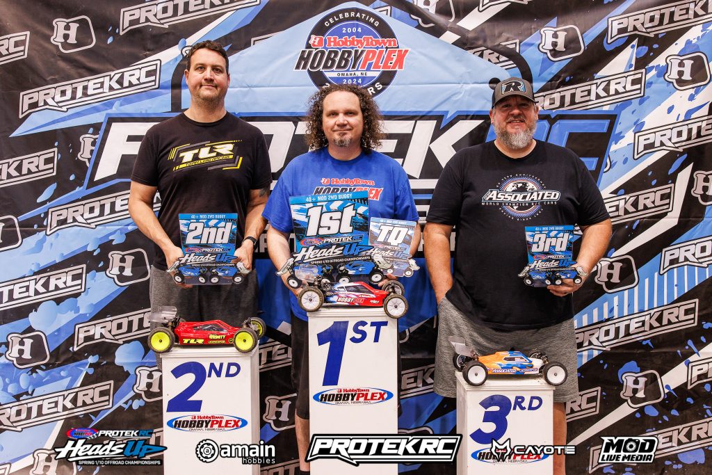 ProTek Heads Up Off-Road Championships- 40+ 2wd: 1st Alex Sturgeon (JC), 2nd David Alberico (JC), 3rd Mack Vanderbeek (JC) - JConcepts | RCTracks.io