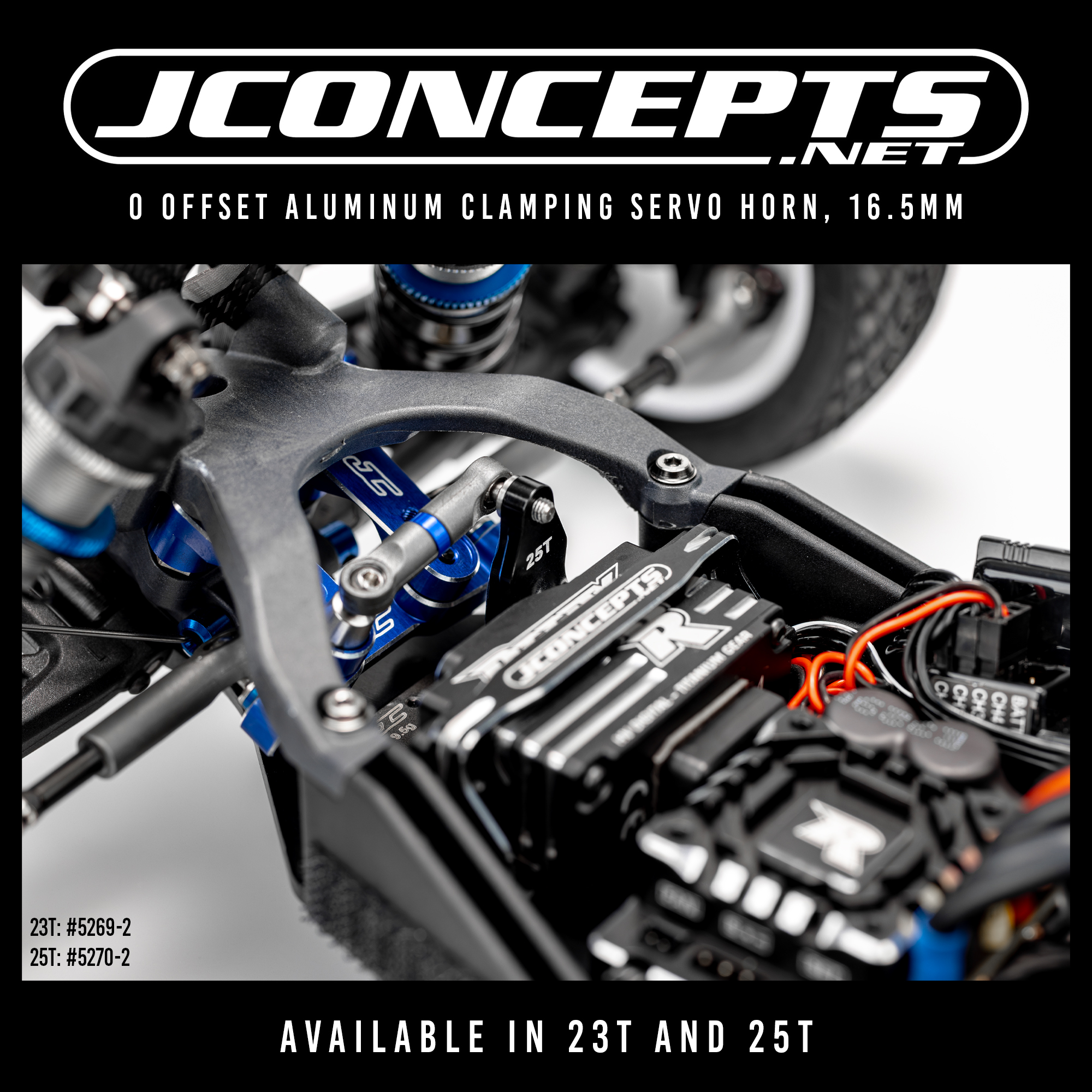 JConcepts New Release – 0 Offset Aluminum Clamping Servo Horn | RCTracks.io